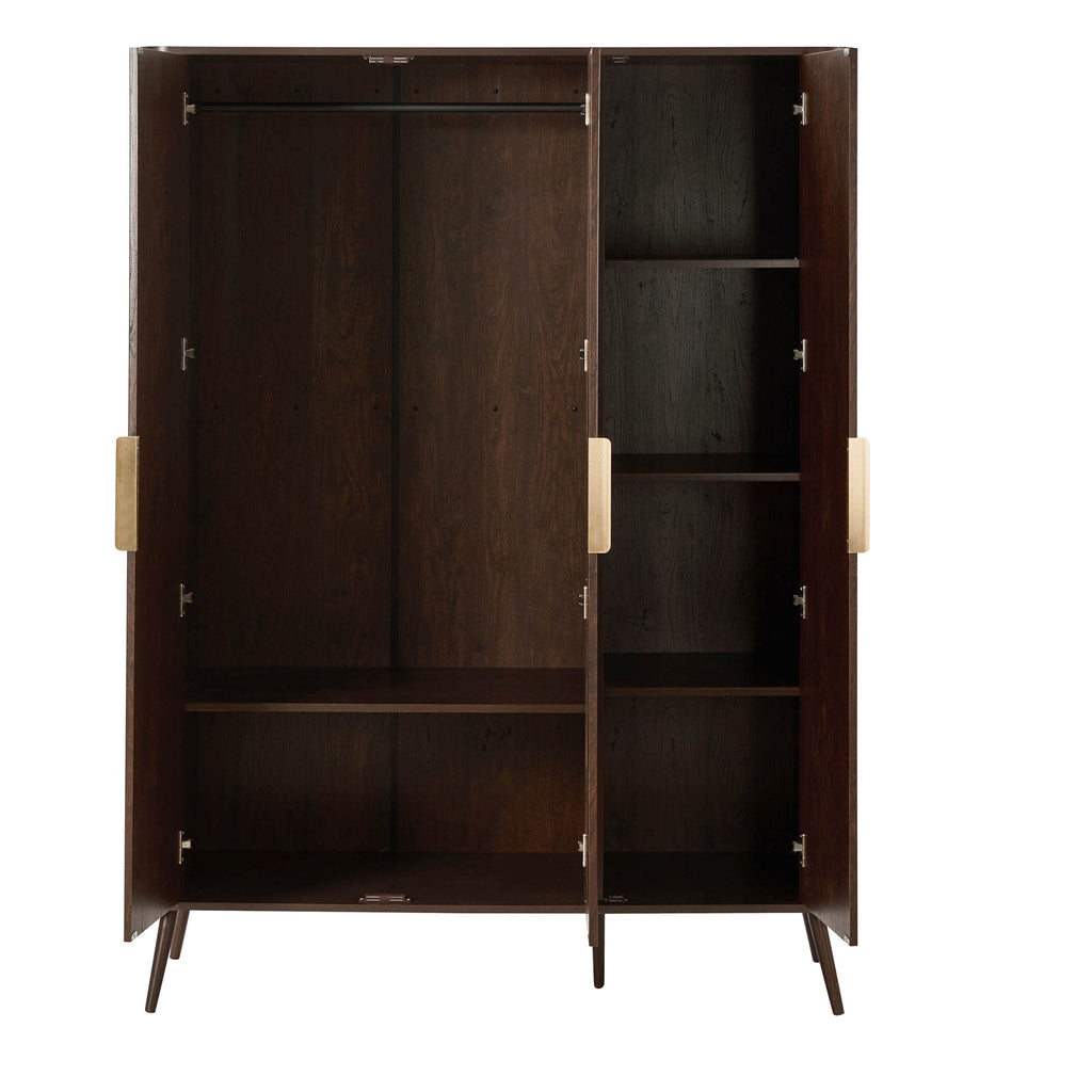 Dusklia - Hattie 3 Door Wardrobe - Walnut