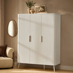 Dusklia - Hattie 3 Door Wardrobe - Warm White