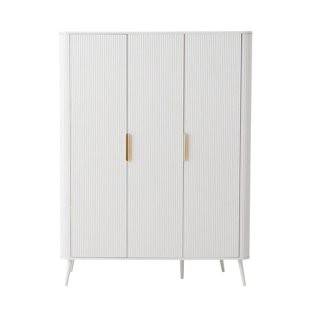 Dusklia - Hattie 3 Door Wardrobe - Warm White