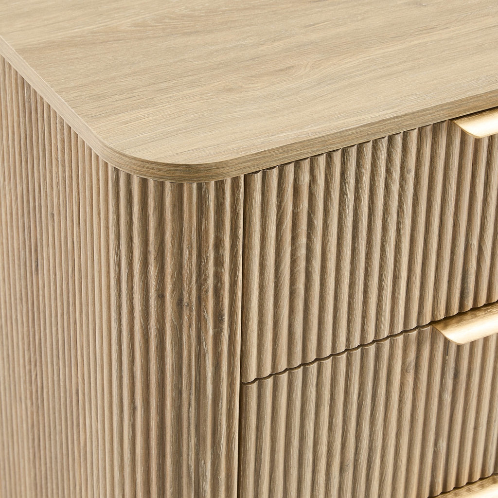 Dusklia - Hattie 3 Drawer Large Chest - Light Wood