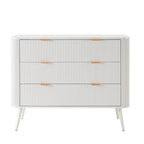 Dusklia - Hattie 3 Drawer Large Chest - Warm White