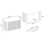 Dusklia - Hattie 3 Drawer Large Chest - Light Wood