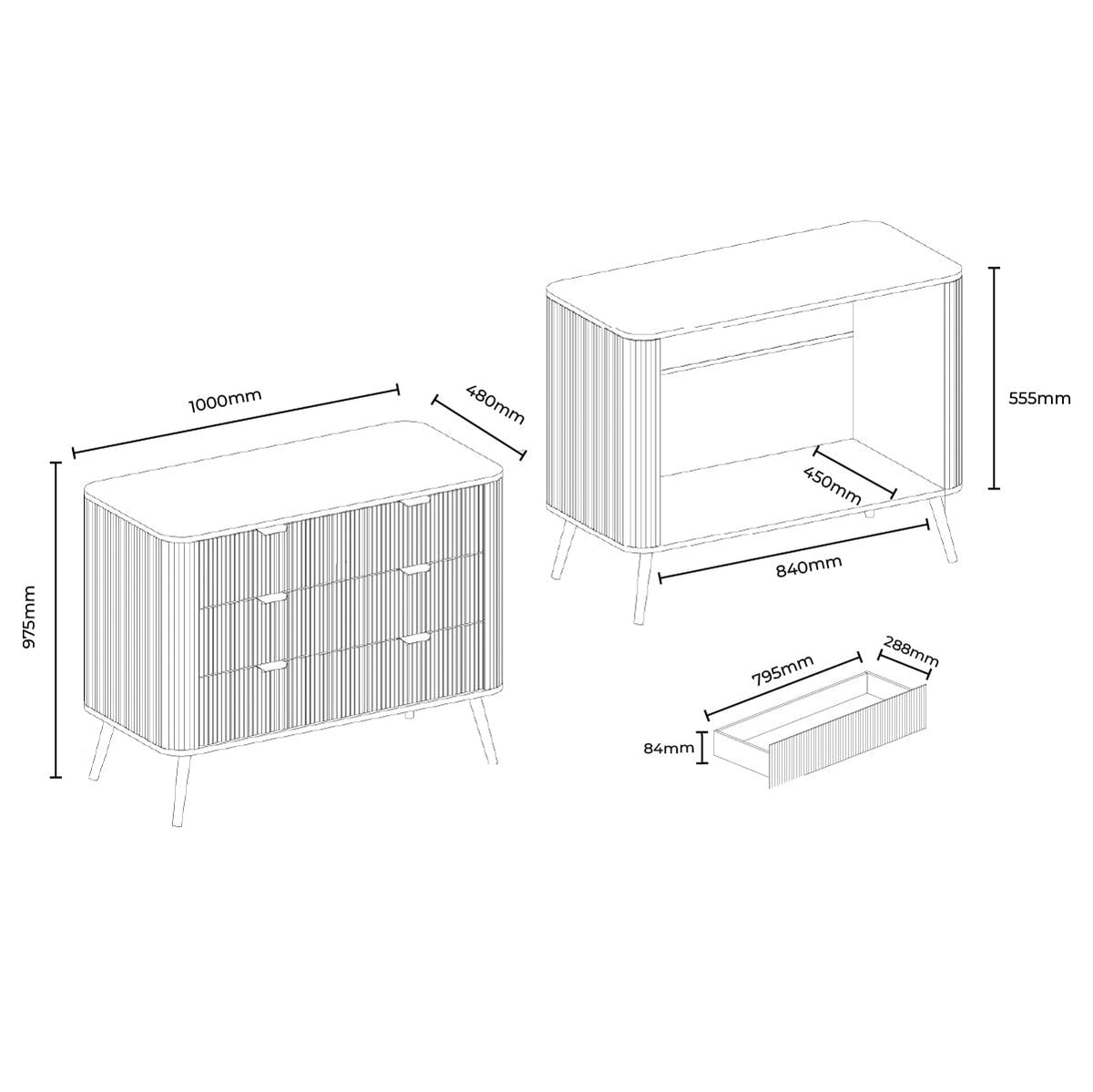 Dusklia - Hattie 3 Drawer Large Chest - Light Wood