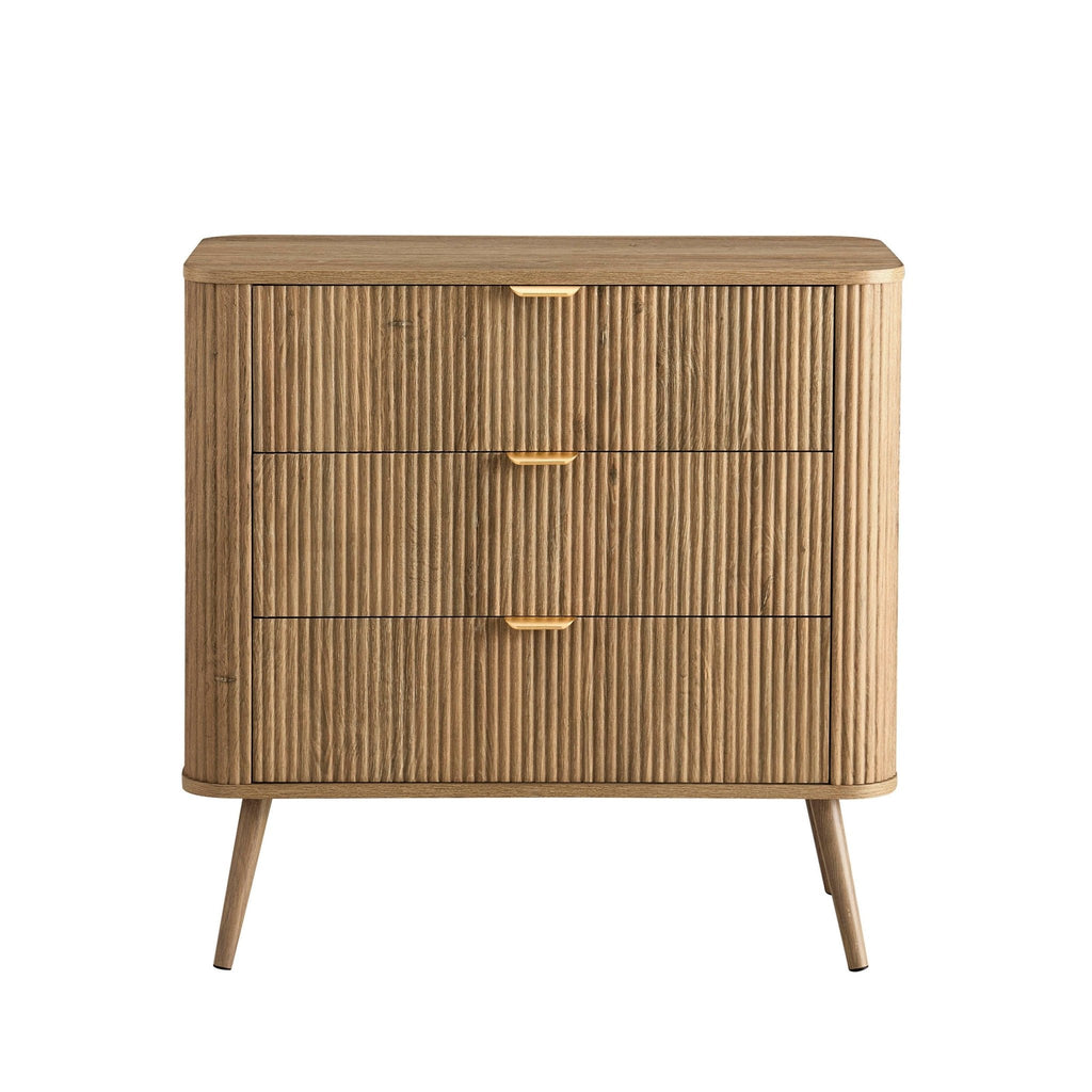 Dusklia - Hattie 3 Drawer Small Chest - Light Wood