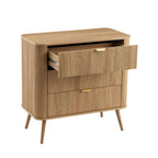 Dusklia - Hattie 3 Drawer Small Chest - Light Wood