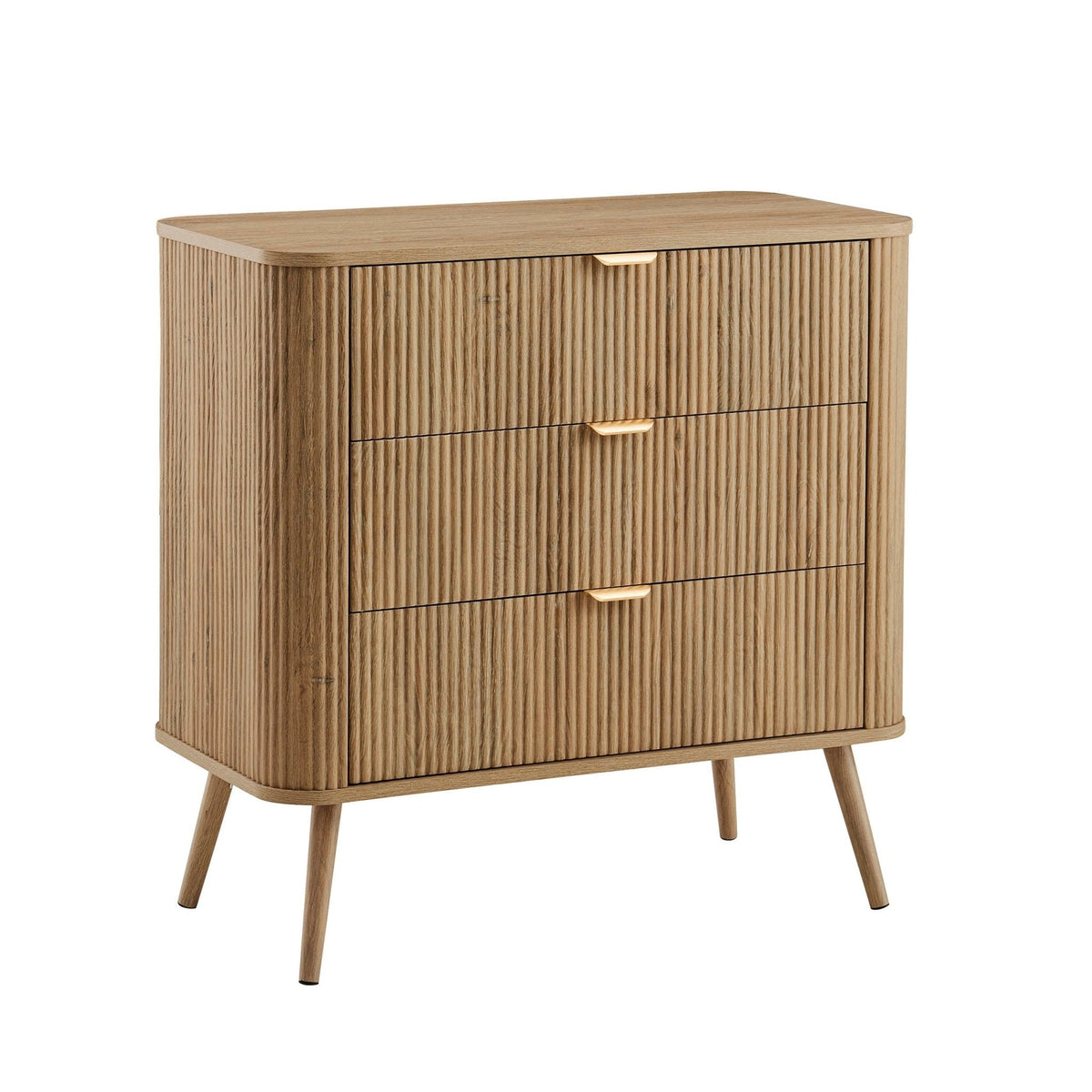 Dusklia - Hattie 3 Drawer Small Chest - Light Wood