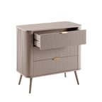Dusklia - Hattie 3 Drawer Small Chest - Taupe