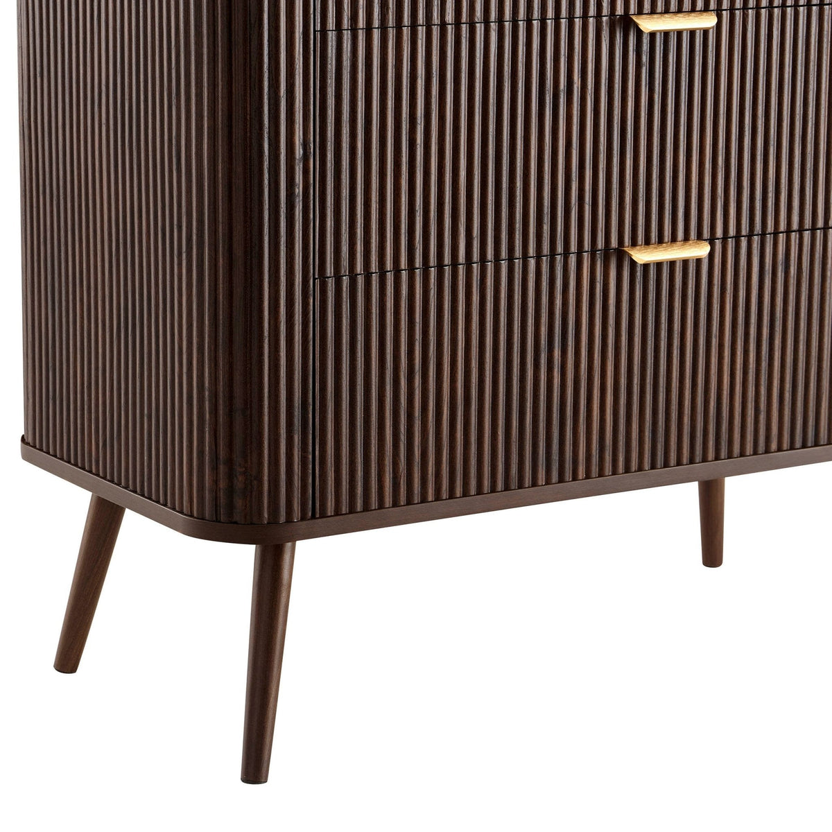 Dusklia - Hattie 3 Drawer Small Chest - Walnut