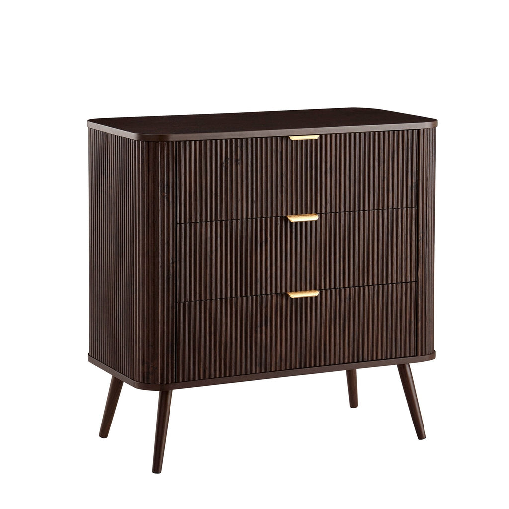 Dusklia - Hattie 3 Drawer Small Chest - Walnut