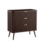 Dusklia - Hattie 3 Drawer Small Chest - Walnut