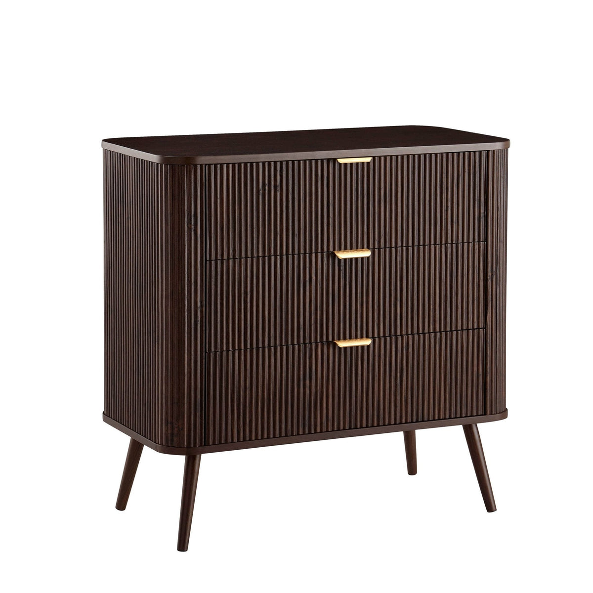 Dusklia - Hattie 3 Drawer Small Chest - Walnut