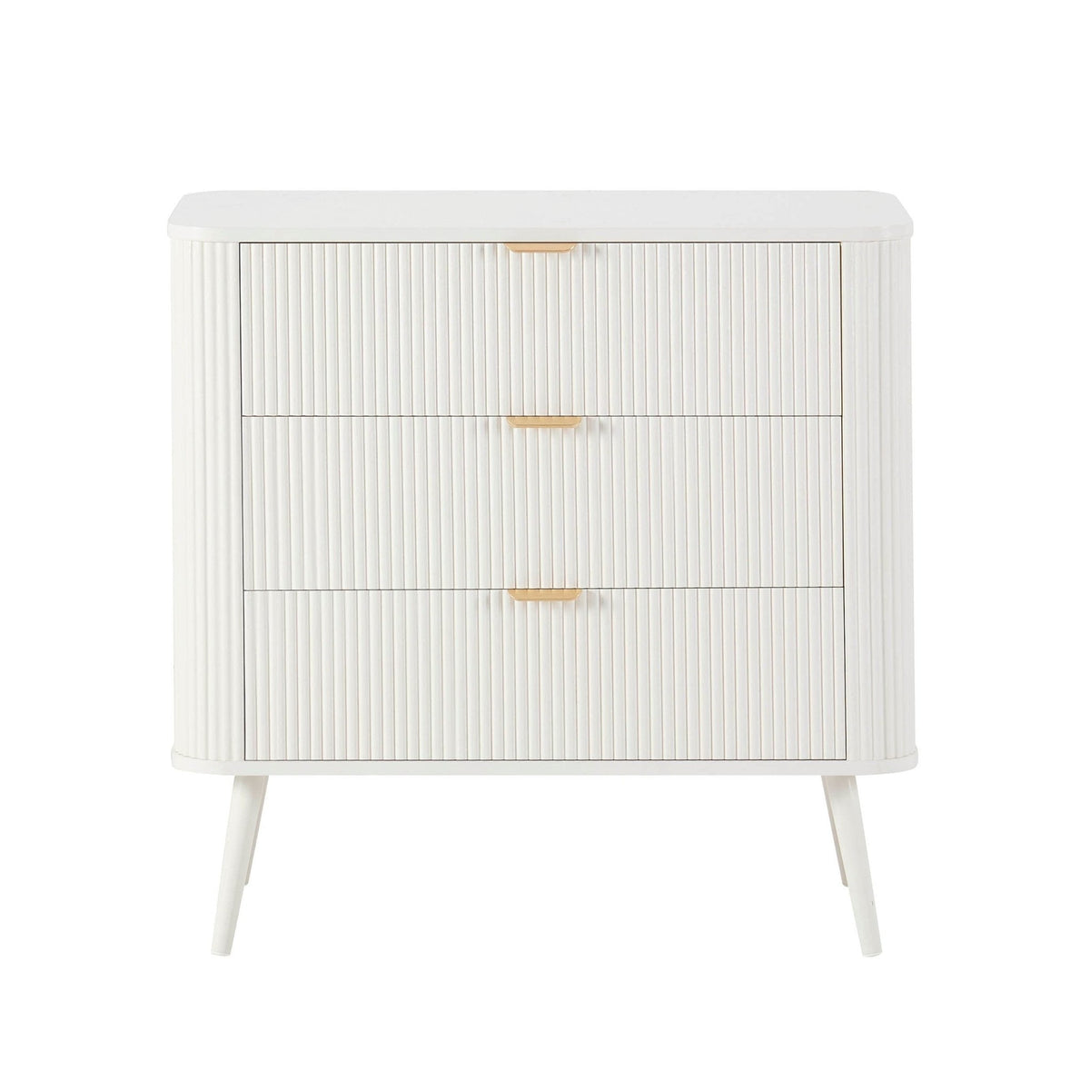 Dusklia - Hattie 3 Drawer Small Chest - Warm White