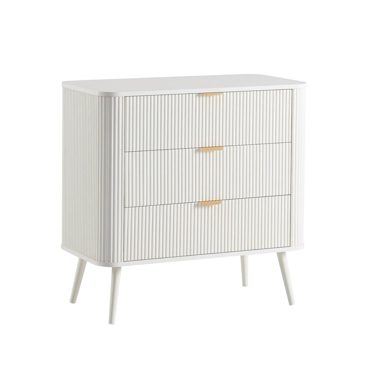 Dusklia - Hattie 3 Drawer Small Chest - Warm White