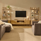Dusklia - Hattie 3 Piece Bundle - 2 Shelving Units and TV Unit - Light Wood