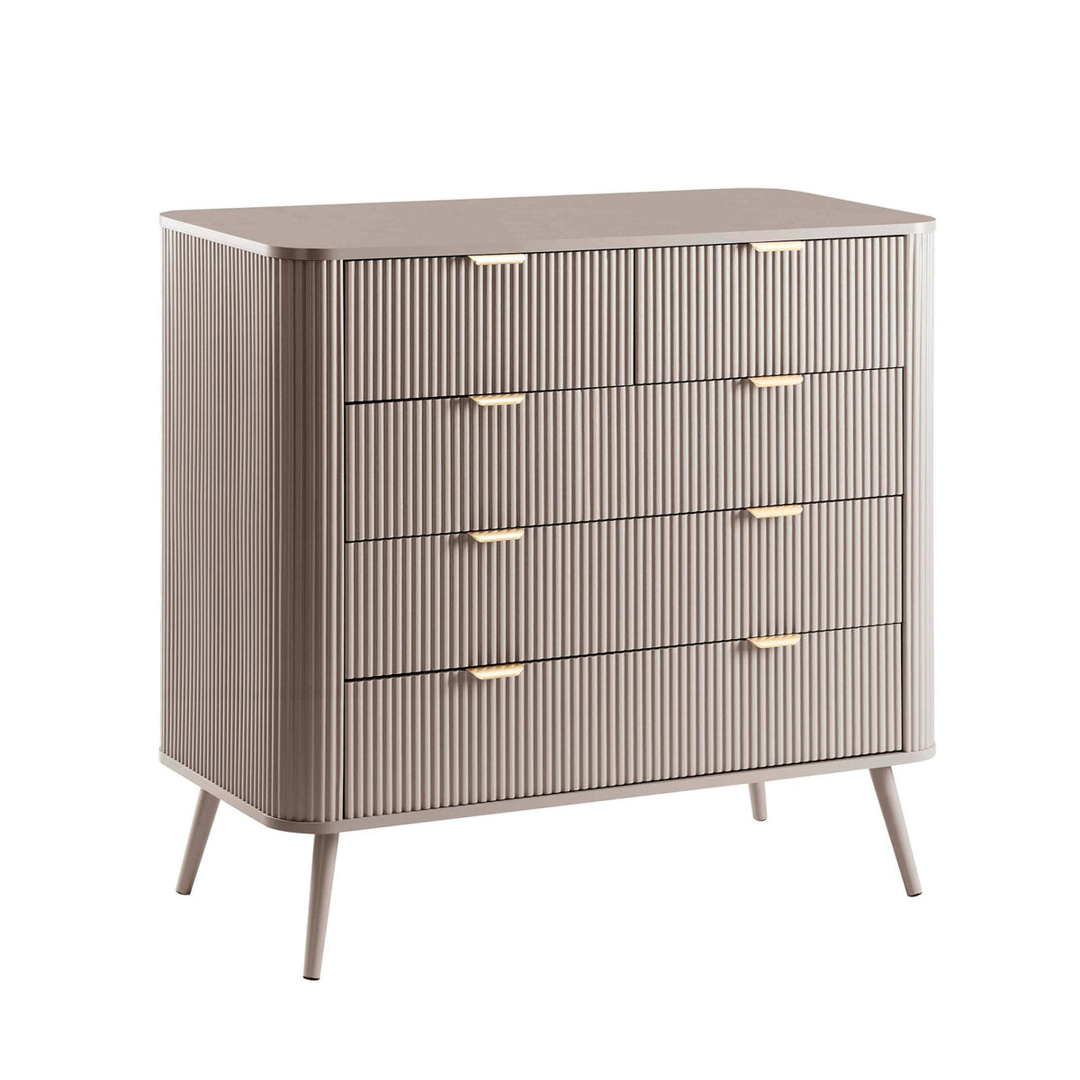 Dusklia - Hattie 5 Drawer Chest - Taupe