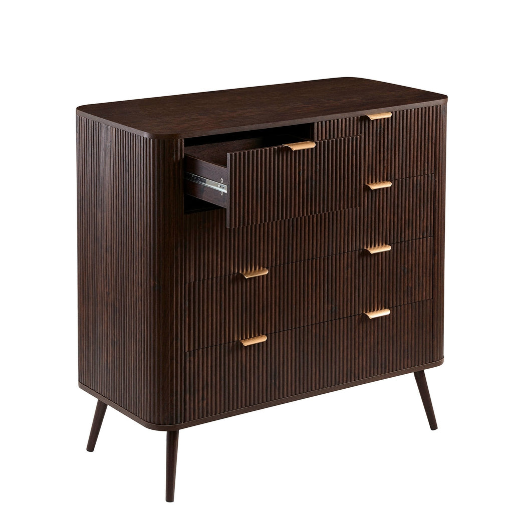 Dusklia - Hattie 5 Drawer Chest - Walnut
