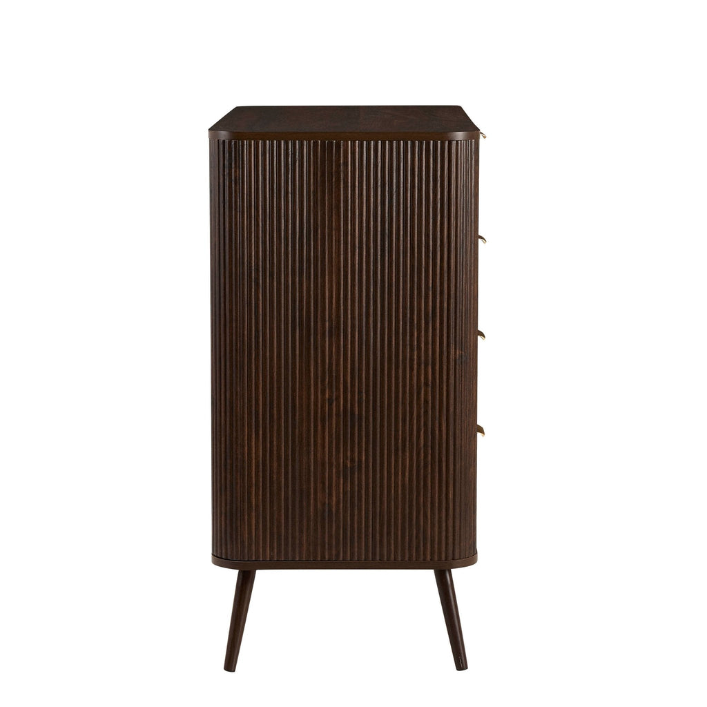 Dusklia - Hattie 5 Drawer Chest - Walnut