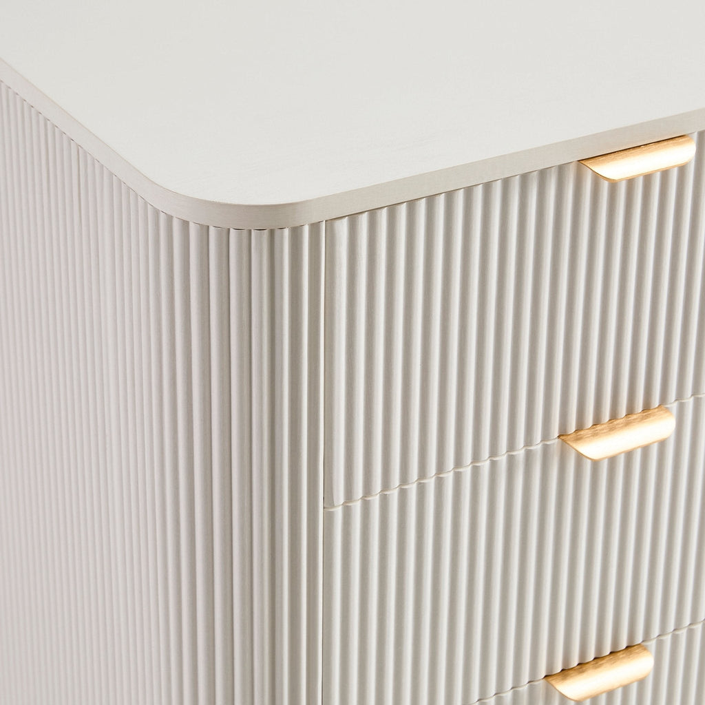 Dusklia - Hattie 5 Drawer Chest - Warm White