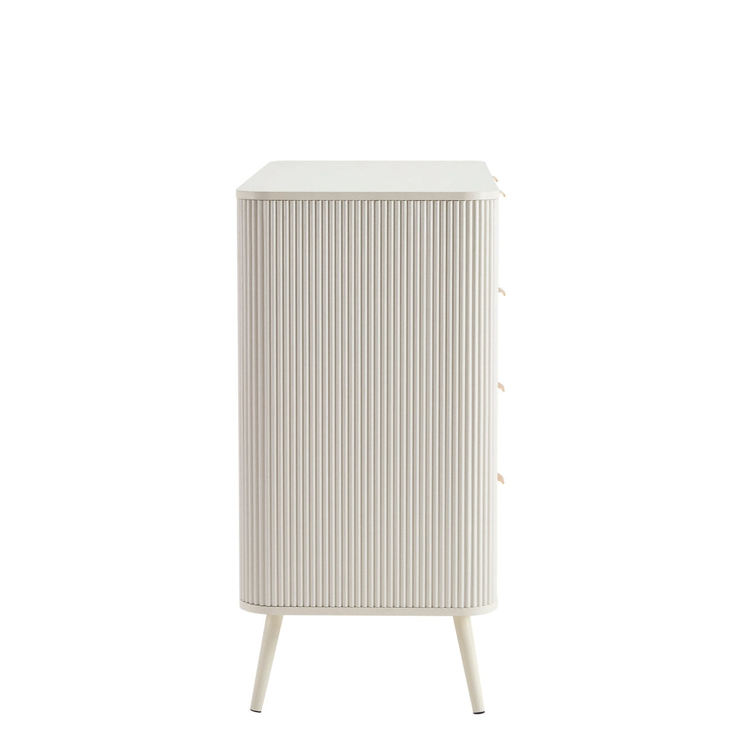Dusklia - Hattie 5 Drawer Chest - Warm White