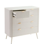 Dusklia - Hattie 5 Drawer Chest - Warm White