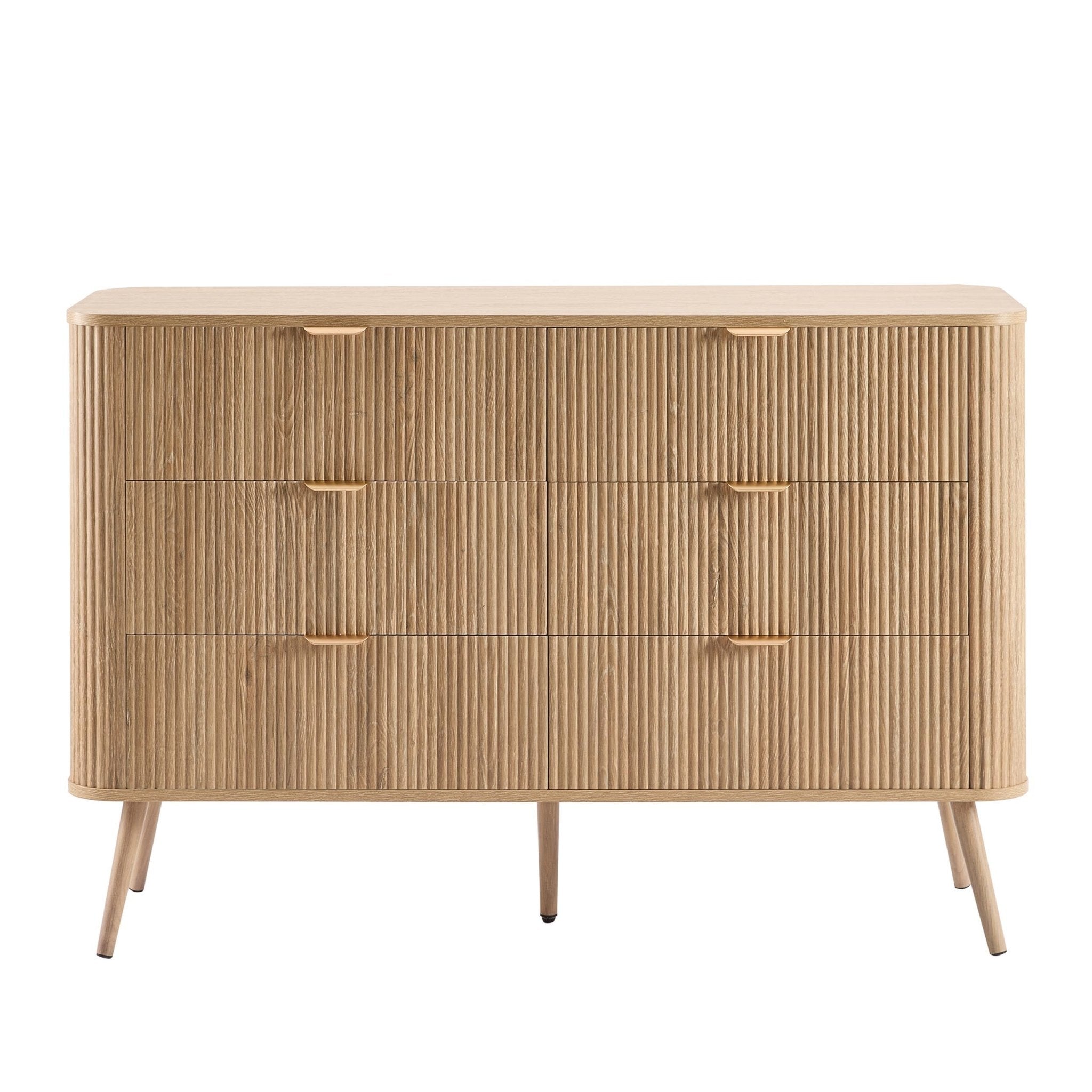 Dusklia - Hattie 6 Drawer Large Chest - Light Wood
