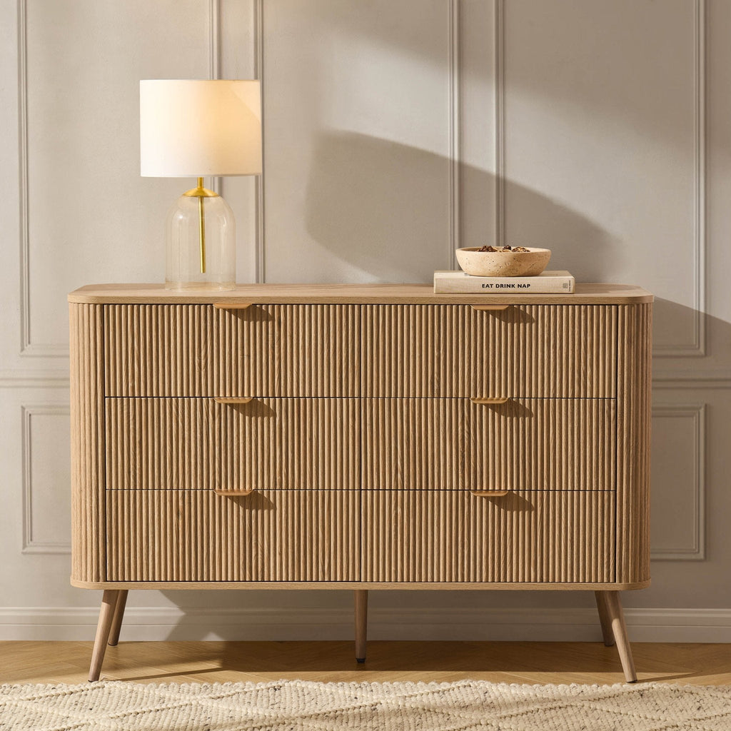 Dusklia - Hattie 6 Drawer Large Chest - Light Wood