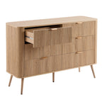 Dusklia - Hattie 6 Drawer Large Chest - Light Wood