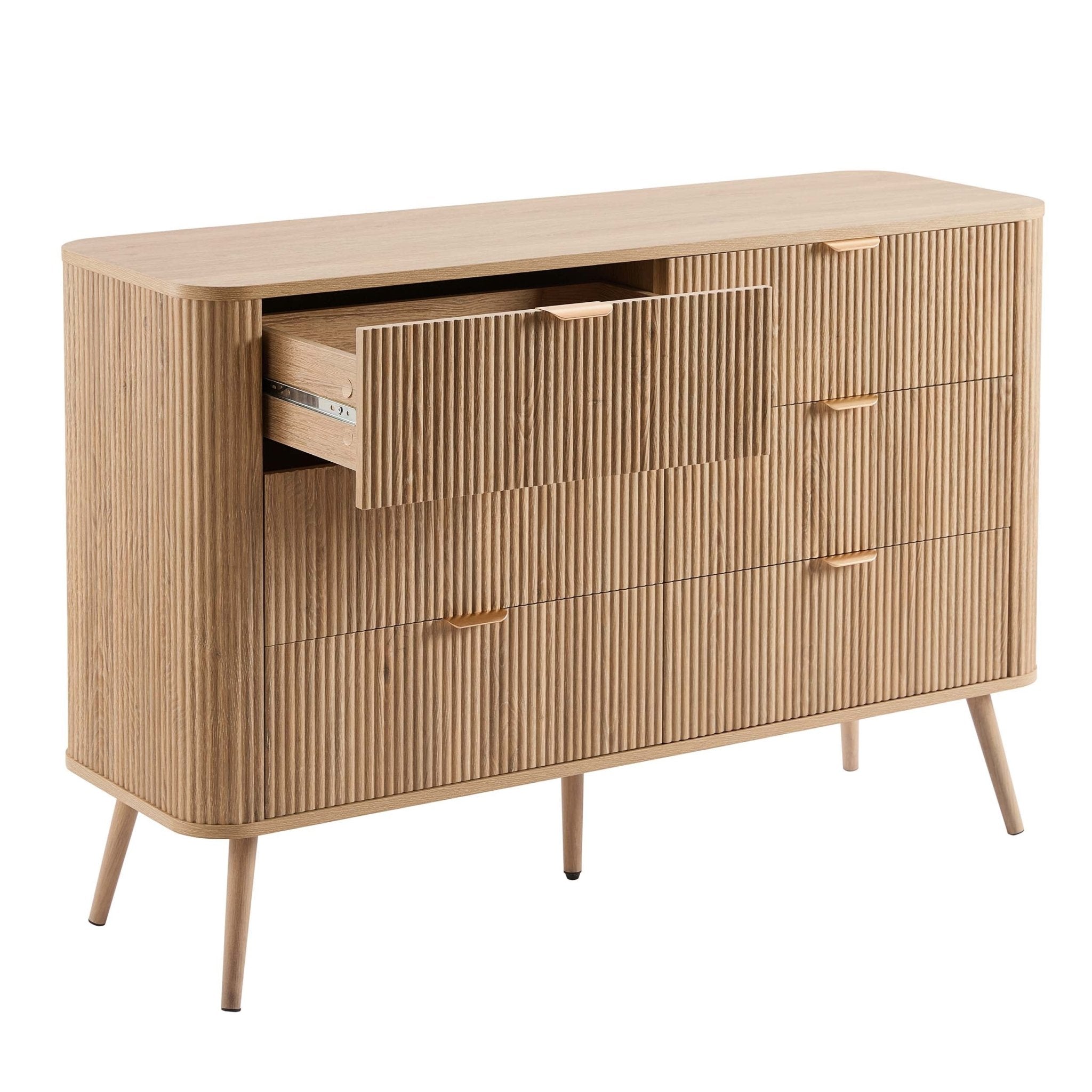 Dusklia - Hattie 6 Drawer Large Chest - Light Wood
