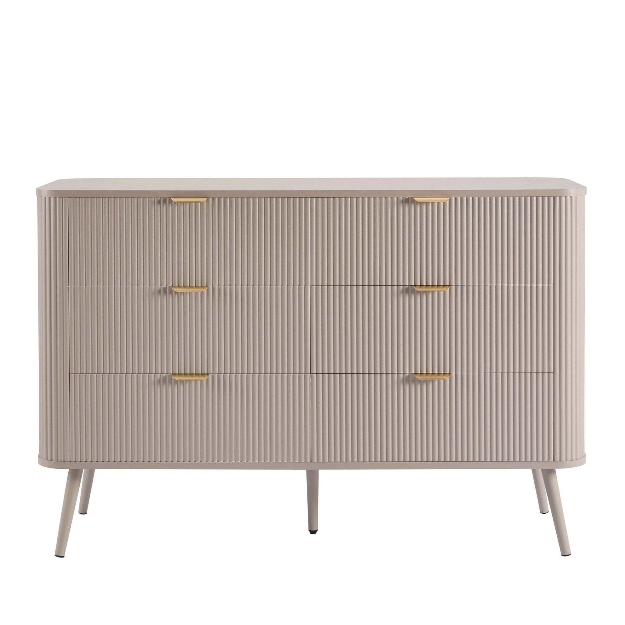 Dusklia - Hattie 6 Drawer Large Chest - Taupe