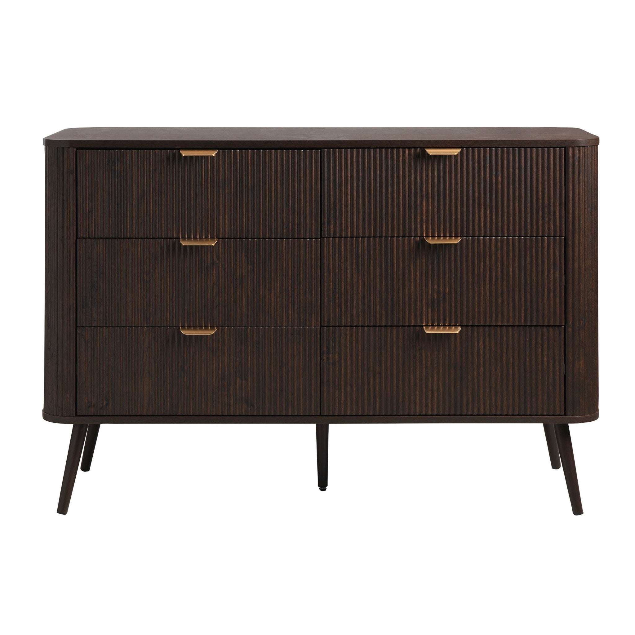 Dusklia - Hattie 6 Drawer Large Chest - Walnut