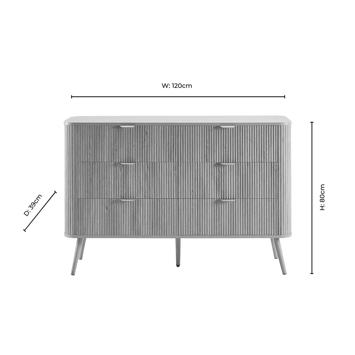 Dusklia - Hattie 6 Drawer Large Chest - Walnut
