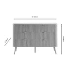 Dusklia - Hattie 6 Drawer Large Chest - Warm White