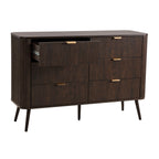 Dusklia - Hattie 6 Drawer Large Chest - Walnut