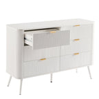 Dusklia - Hattie 6 Drawer Large Chest - Warm White