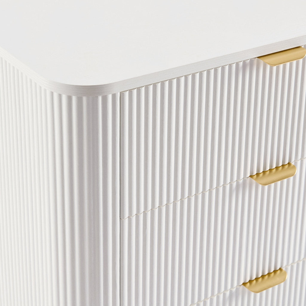 Dusklia - Hattie 6 Drawer Large Chest - Warm White