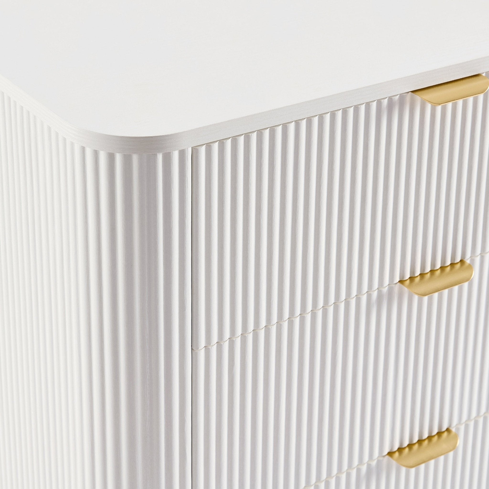 Dusklia - Hattie 6 Drawer Large Chest - Warm White