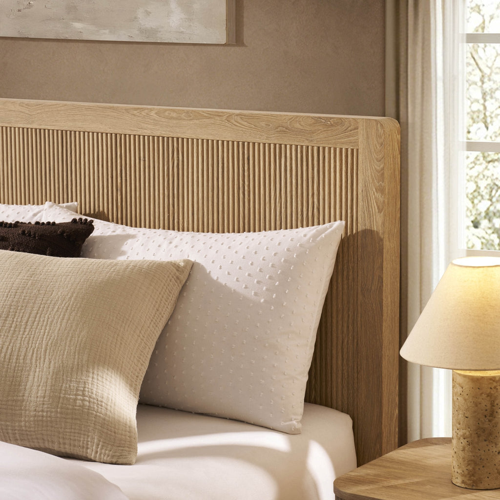 Dusklia - Hattie Bed Frame - Light Wood