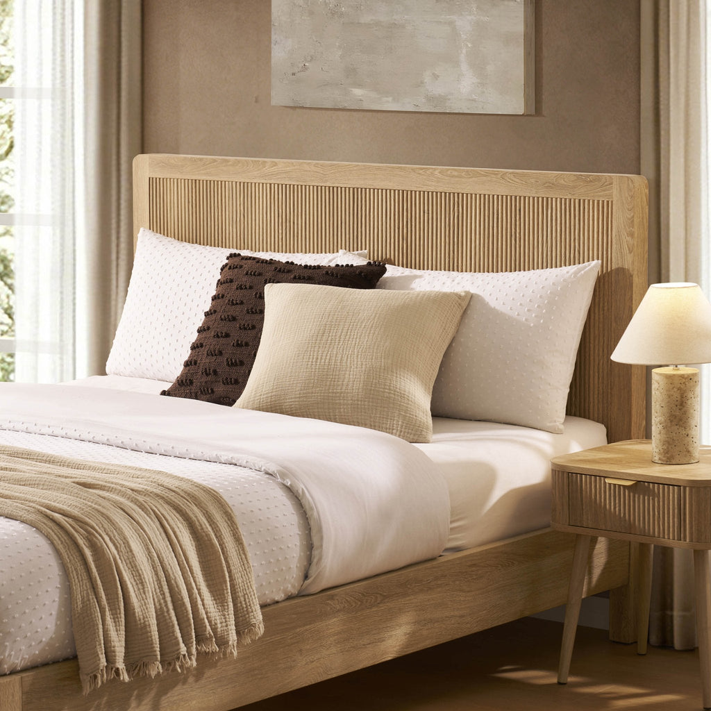 Dusklia - Hattie Bed Frame - Light Wood