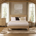 Dusklia - Hattie Bed Frame - Light Wood