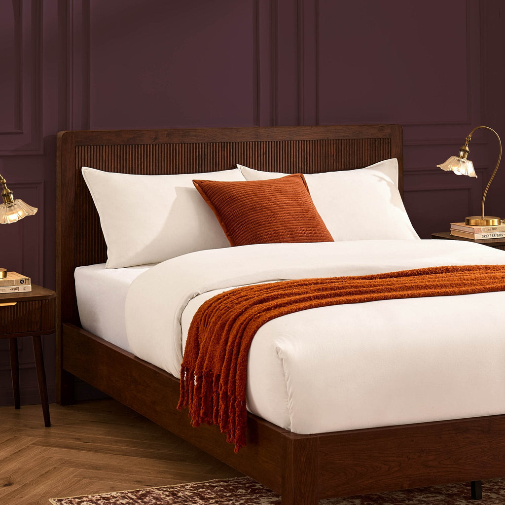 Dusklia - Hattie Bed Frame - Wood Walnut