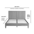 Dusklia - Hattie Bed Frame - Wood Walnut