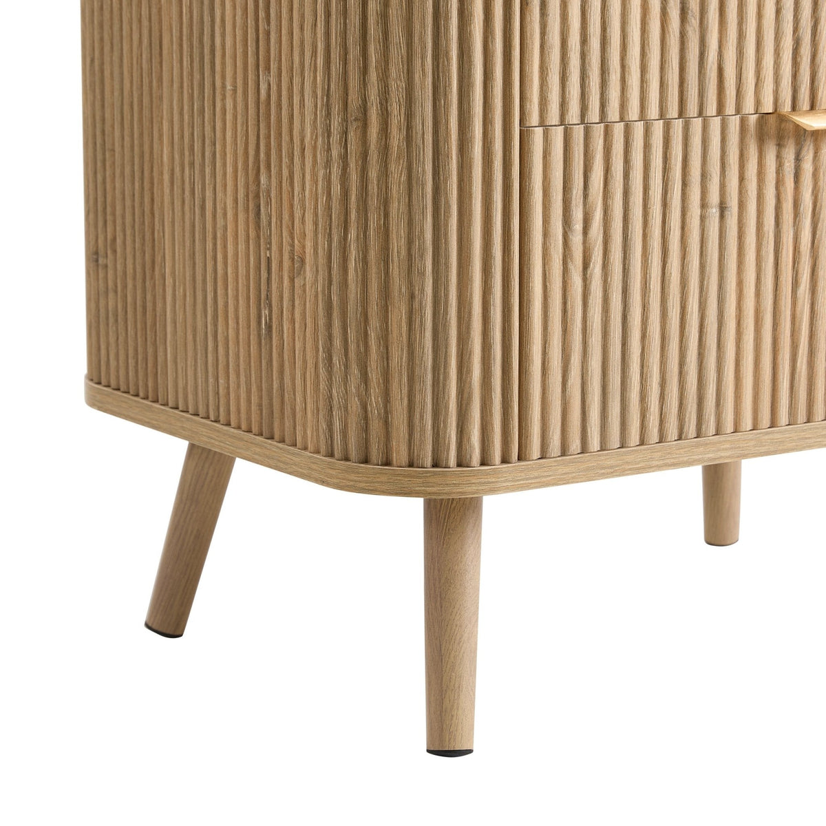 Dusklia - Hattie 2 Drawer Bedside Table - Light Wood
