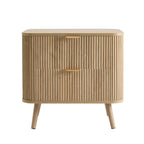 Dusklia - Hattie 2 Drawer Bedside Table - Light Wood