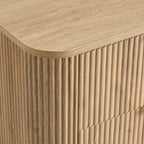 Dusklia - Hattie 2 Drawer Bedside Table - Light Wood