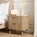 Dusklia - Hattie 2 Drawer Bedside Table - Light Wood