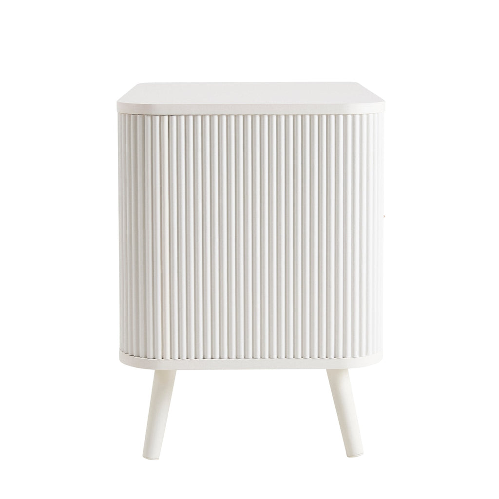 Dusklia - Hattie 2 Drawer Bedside Table - Warm White
