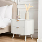 Dusklia - Hattie 2 Drawer Bedside Table - Warm White
