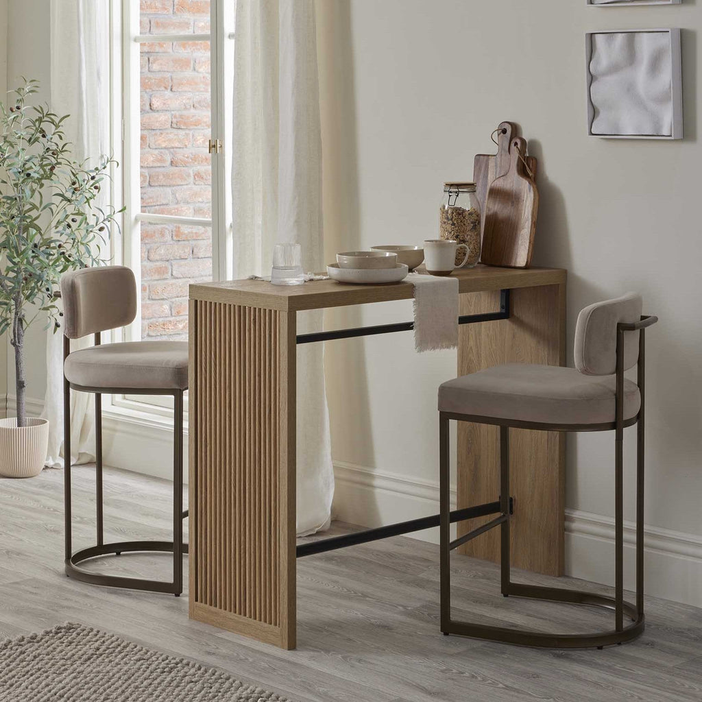 Dusklia - Hattie Breakfast Bar - Light Wood
