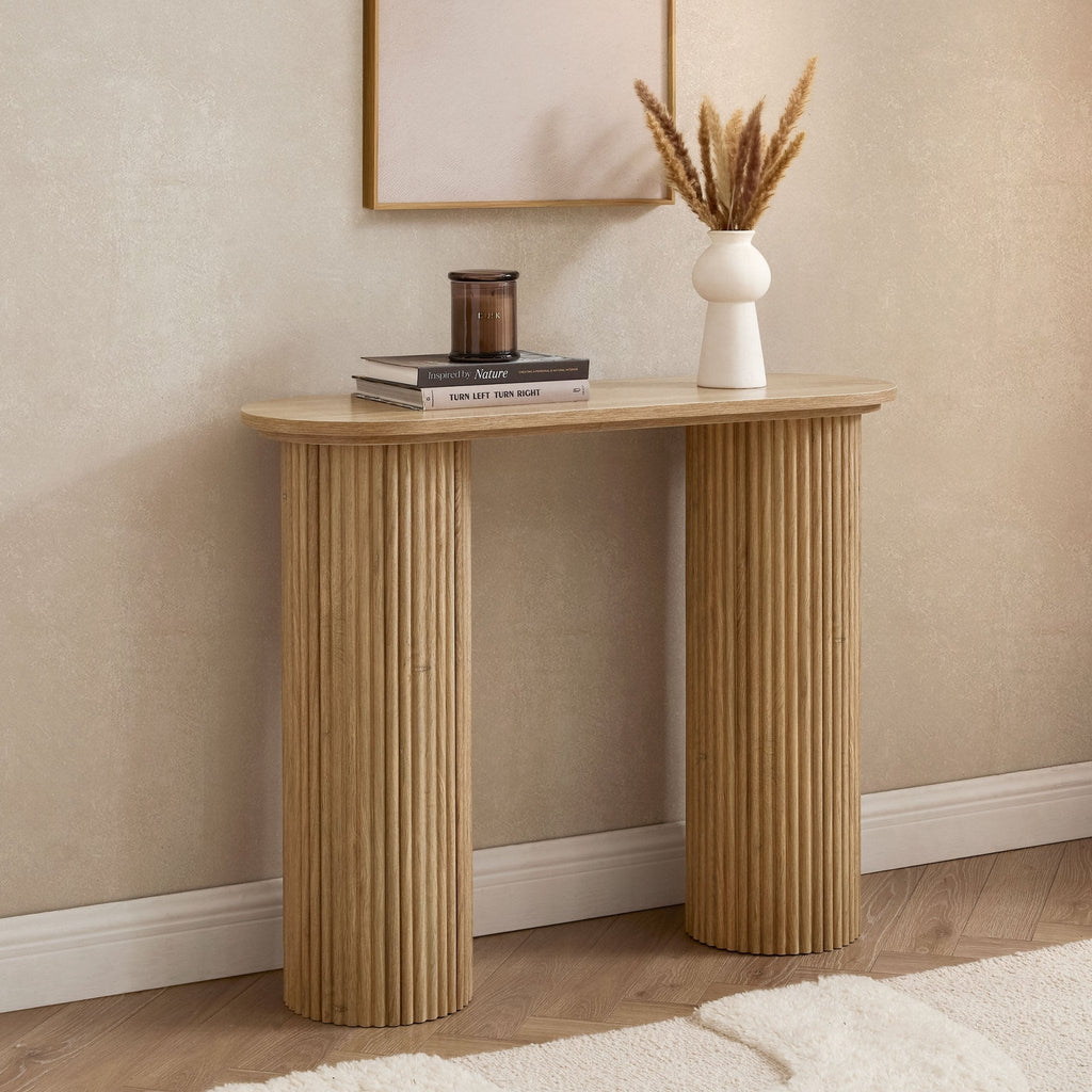 Dusklia - Hattie Console Table - Light Wood