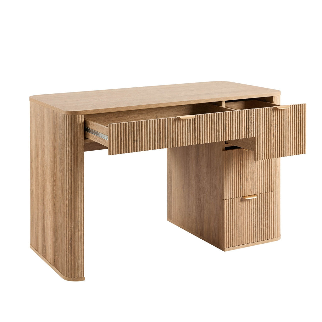 Dusklia - Hattie Large Dressing Table with Drawers  - Light Wood